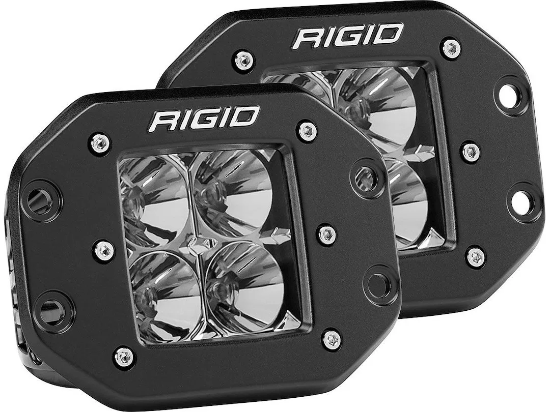 212113 – RIGID IND Driving/ Fog Light, LED Bulb 4 LED Clear Bulb 3 Inch Square 30 Watt Bulbs Amp Draw 2.14 AMP Flood ...